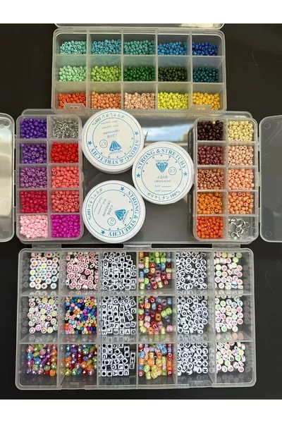 4-Box Mega Jewelry Making Set Extra Large Pony Beads