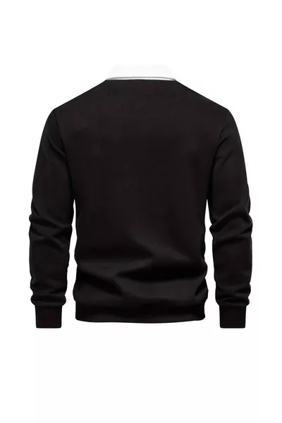 سويتشيرت رجالي بقبعة قميص من القطن مع ألوان رجعية