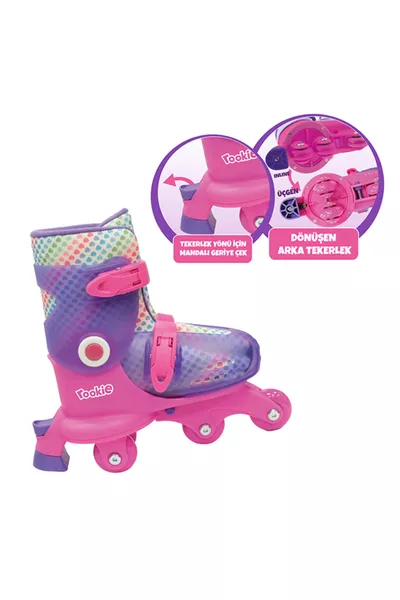 Pattini 2 in 1 Twisty con Ruote Regolabili - Viola