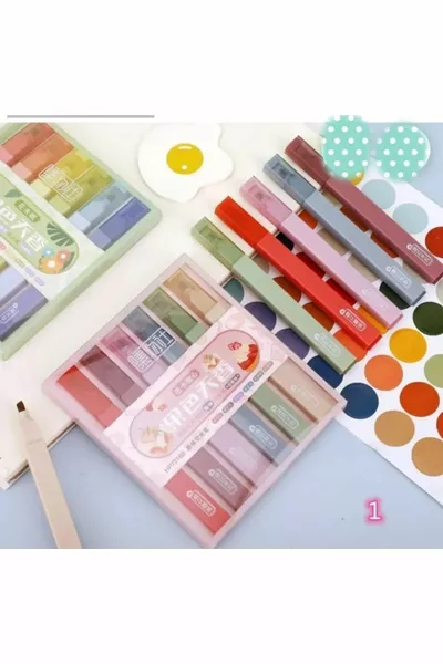 Ароматный торт Набор двухсторонних флуоресцентных ручек, 6 цветов