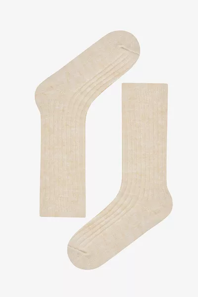 جوارب بيج مخططة عمودية