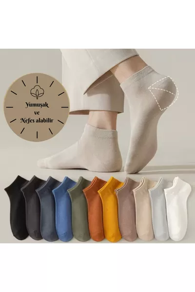  Pairs Economic Package Unisex Ankle Socks Set