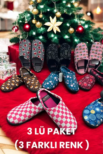 3-частен комплект зимни пантофи за къща с лодка, комплект за сватбена завивка