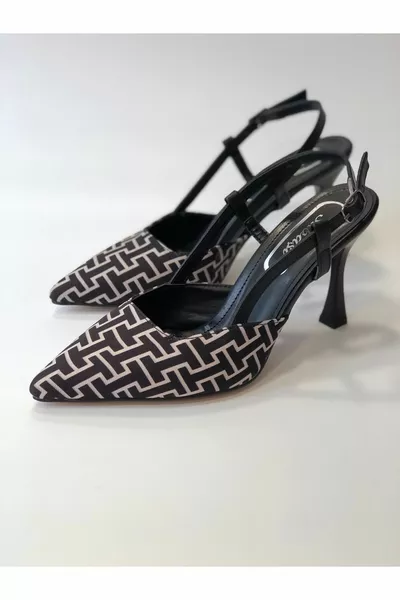 Subaşı Prenses Ekose Model İnce Topuklu Kadın Abiye Ayakkabı