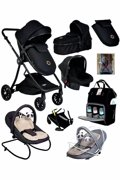 Poussette pour bébé 9 en 1 Nouveau-né Complete Set Travel System avec Transat Maison