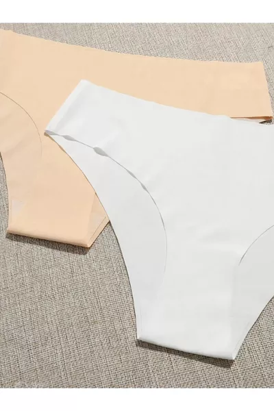 Dames 9-stuks Naadloze Laser Cut Lycra Bikini Slip