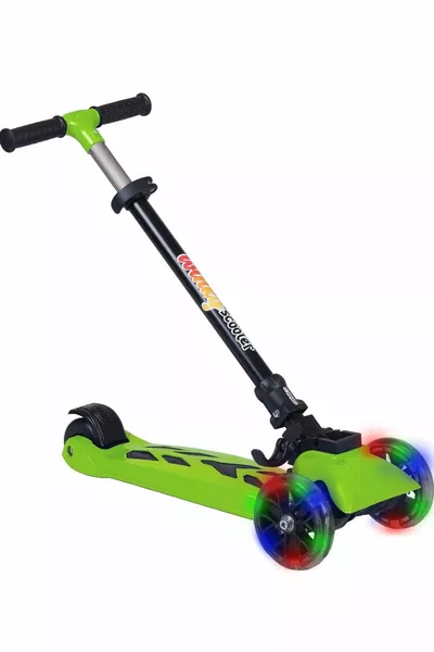 سكوتر ثلاثي العجلات قابل للطي بإضاءة LED من وينيكي للأطفال من 5 إلى 9 سنوات بقدرة تحميل قصوى  kg  مع 3 مستويات