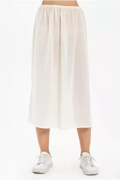 Juppon Şile Cloth Cotton Long Skirt Lining Full-Length Juppon Cream