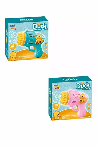 Duck Çok Delikli Pilli Köpük Atan Tabanca Oyuncağı  Delikli Bubble Gun