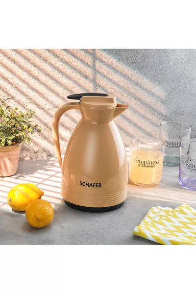 Kitchenhouse 1 L Glass Thermos - Yellow