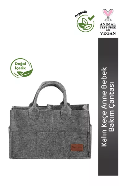 حقيبة رعاية الأم والطفل متعددة الاستخدامات من اللباد السميك منظم عملي