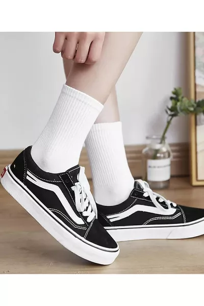 6 Paar Baumwoll-Tennis-Socken Knöchellang - Unisex