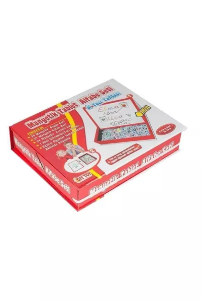 Магнитен комплект с азбука за писане и изтриване, дъска и магнитни букви и форми