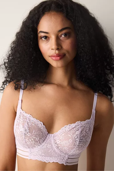 Сутиен Gloria Lace с дантела в светлорозово