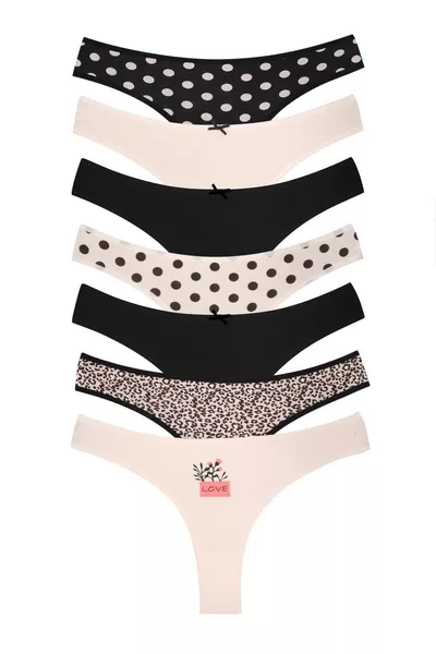 Damen Baumwoll-Lycra-Slips, 7er-Pack