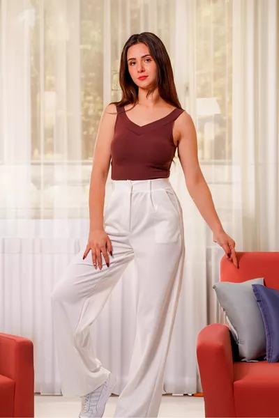 Damen Palazzo Hose Oversize Schnitt