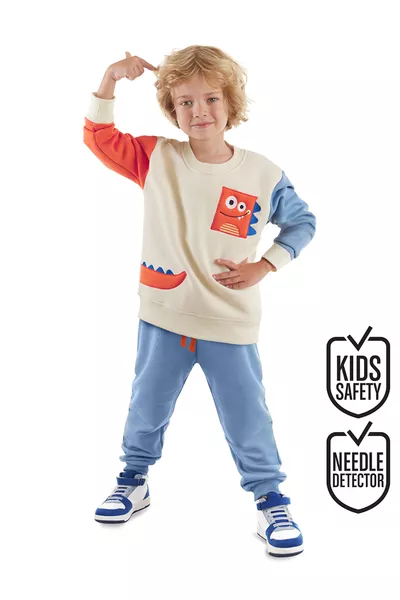 Dinosaur Boys' Colorful Tracksuit Set