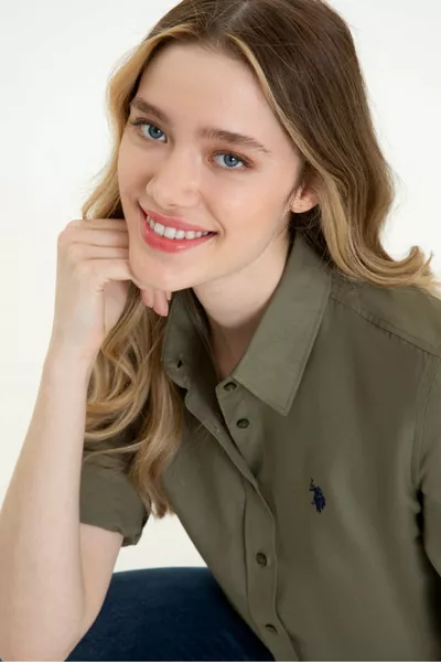 Chemise verte pour femme