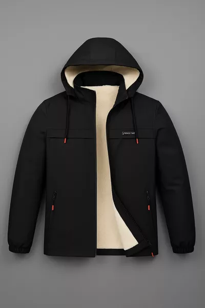 معطف رجالي مبطن بالفرو من الداخل سميك ومضاد للماء معطف بريميوم