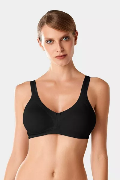 Reggiseno modellante minimizzante da donna in cotone nero 