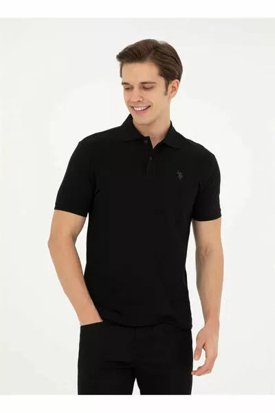 U.S. Polo Assn. Siyah Erkek Slim Fit T-Shirt  DMLS
