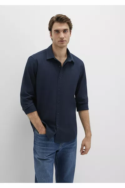 Lacivert Gömlek Slim Fit / Dar Kesim 