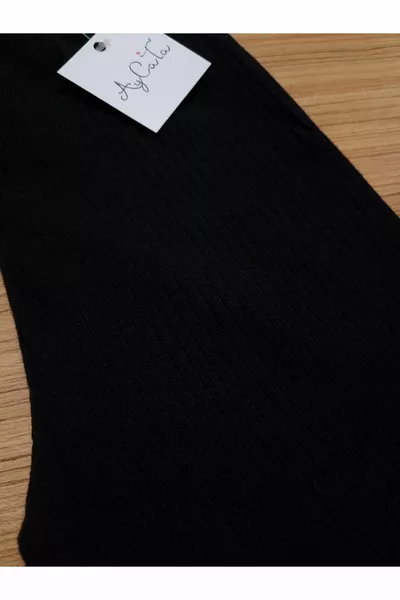 للجنسين سروال قصير مضلع أسود للأطفال الجوارب  سنة