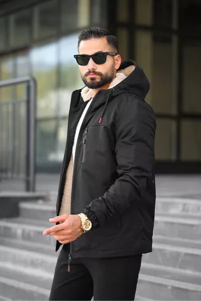 معطف رجالي من الفرو الداخلي