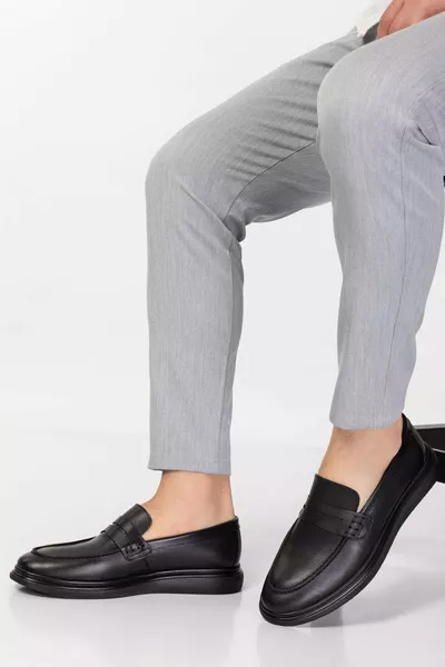 Lace-Free, Very Comfortable, Leather Classic Men's Shoes