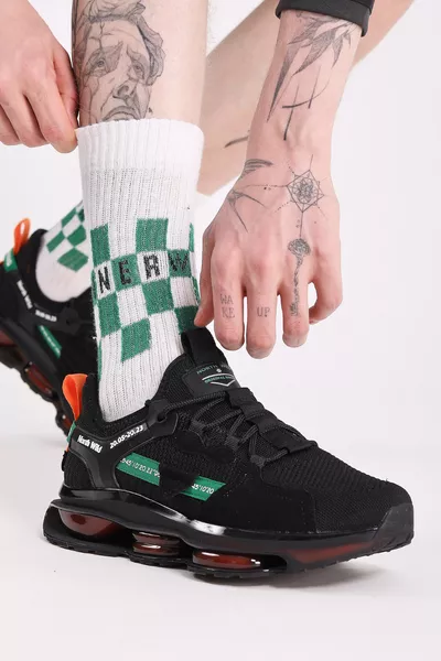 Airboos Herren Sneakers - Schwarz Grün