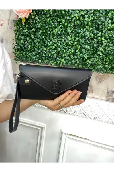 Women's Wallet with Phone Compartment, Cash and Coin Sections, Wrist Strap Handbag