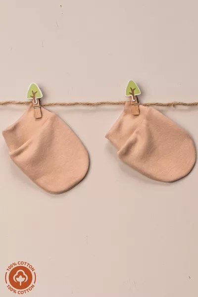 Gants pour bébé unisexes en coton biologique pour nouveau-nés, set de 6 paires