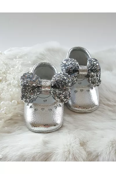 أليس مشبك من الجلد الفضي بالحجر