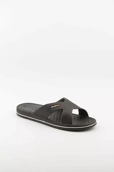 Tongs noires pour hommes