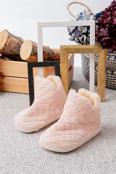 Kadın Panduf Ev Botu Ev Ayakkabısı Kalın Hafif Taban