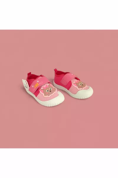 Children's Unisex Linen Non-Slip Velcro Slippers for Home, School, Nursery, Kindergarten Daily Use