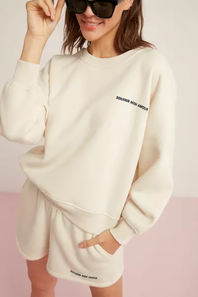 ساندرا المرأة القطن الصوف داخل لينة الصدر المطبوعة جولة الرقبة الراحة الفانيليا قميص من النوع الثقيل