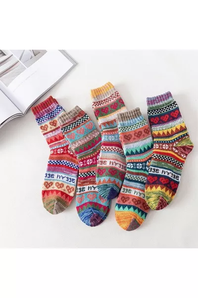 5-Pair Winter Thick Unisex Ankle Sock Set