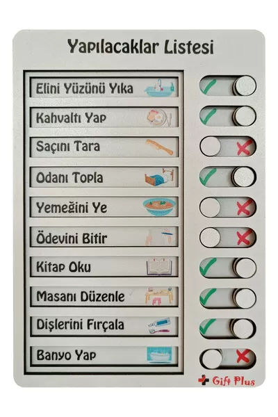 قائمة الأعمال الخشبية - قائمة الروتين اليومي - قائمة المراجعة - الألعاب التعليمية