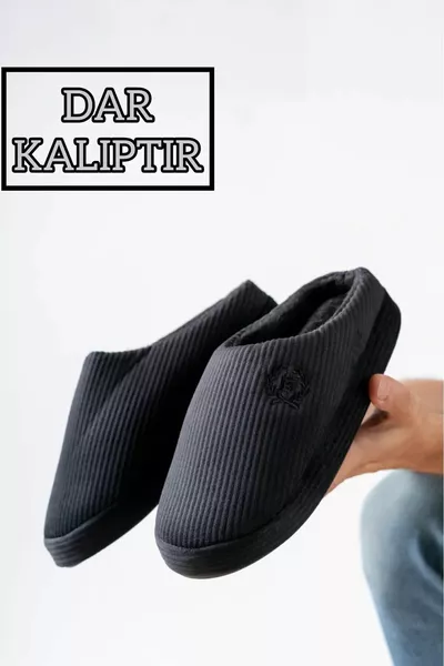 Pantofole da casa in velluto unisex ricamate