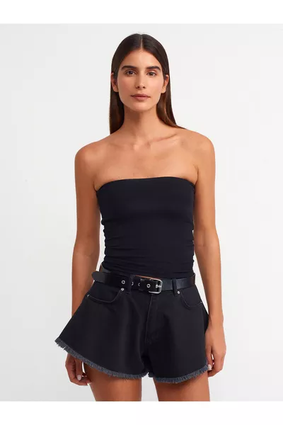  Strapless Blouse - Black