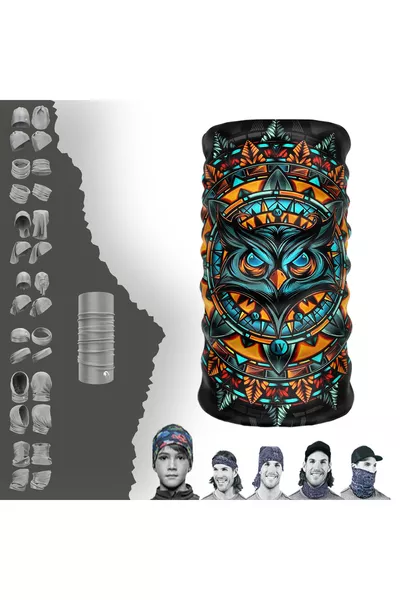 Patterned Buff Neckband Bandana Balaclava for Extreme Sports Motorbike and Bicycle Riders