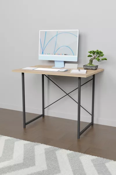 Mrd Design Walnut Patterned Work Desk, Study Desk, Laptop, PC, Office Desk