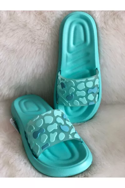 Summer Women's Slippers with Cat and Paw Pattern, Soft Sole, Lightweight