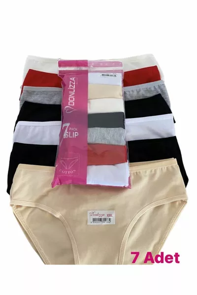 Solid Color Cotton Women's Panties, 7 Pack