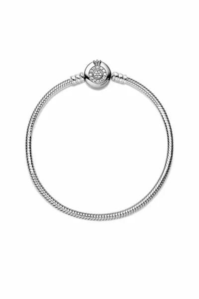 Моменты Сверкающий Корона Браслет с Клипсами