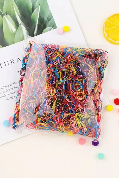  قطعة من مطاط تصفيف الشعر الملون للشعر المجعد