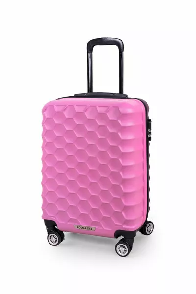 Petek Model Pink Cabin Size Suitcase