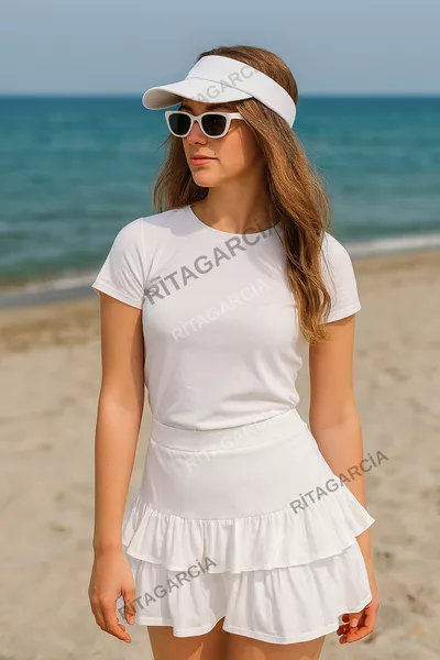 UV Protected Unisex White Tennis Visor Cap