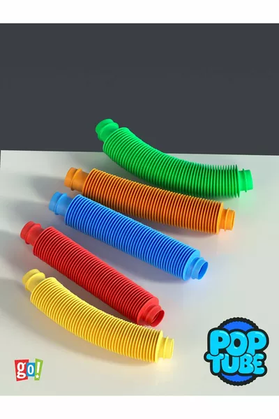 5 Tubes Pop Tube Jouet Sensoriel Tube Étirable Jouet Éducatif Poptube Molécule à Vide